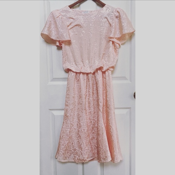 Vintage Dresses & Skirts - Vintage 80s Light Pink Dress